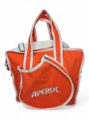 Rare Official Aperol Orange White Canvas Tennis Tote Bag Large